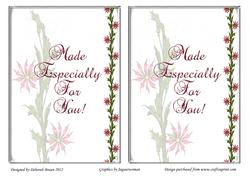 Card Protector Red Flowers 5x7 Portrait