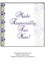 Floral Card Protector Purple Flower 8x8