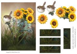 Sunflowers in Watering Can
