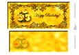 Yellow Flowers Birthday Dl with Insert