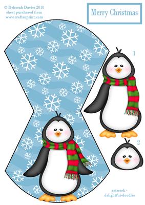Jolly Penguin Christmas Wobble Card