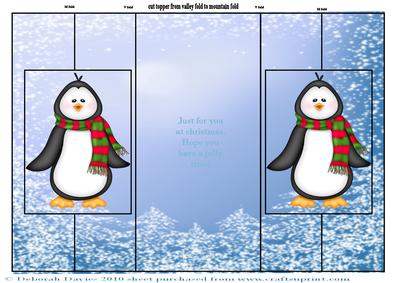 Jolly Penguin Double Foldback Card