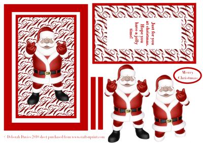 Jolly Santa Spinner Card