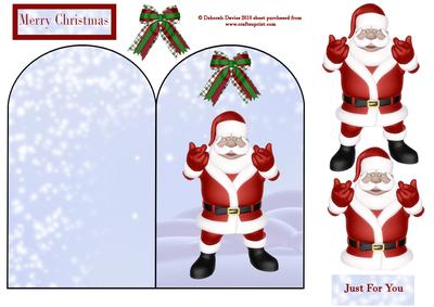 Jolly Santa Arch Dl Card