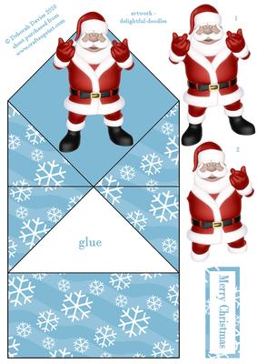 Jolly Santa Diamond Top Card