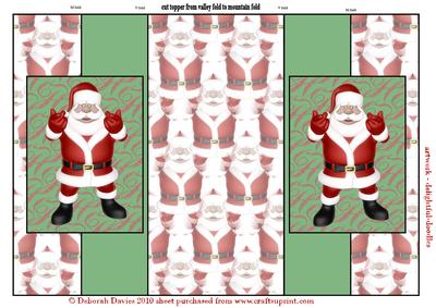 Jolly Santa Double Fold Back Card