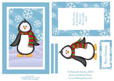 Jolly Penguin Spinner Card