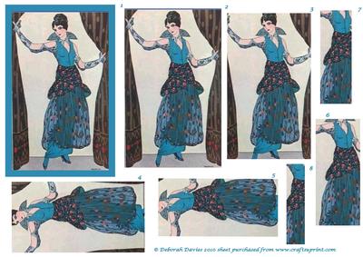 Teal Vintage Lady