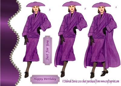 Trendy Purple Lady