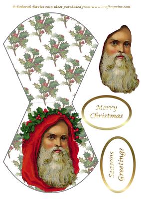 Vintage Santa Wobble Card