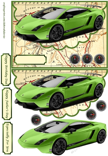 Hot Green Sports Car