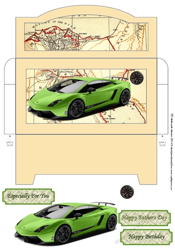 Hot Green Sports Car money holder