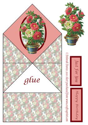 Stunning Floral Diamond Top Card