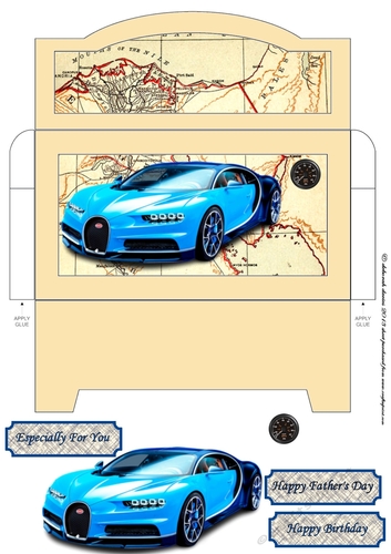 Cool Blue Car Money Pocket