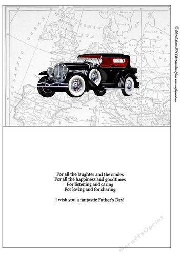 Dads Favourite Vintage insert with fathers day verse