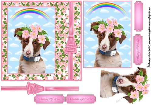 Cute Floral Puppy