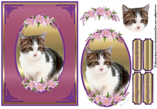 Cute Floral Kitty