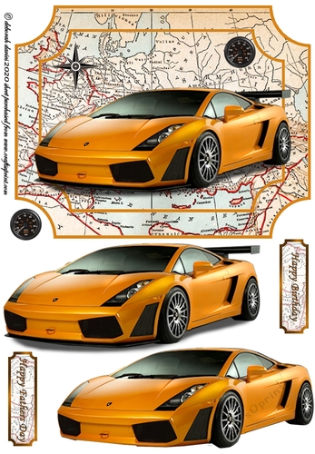 Orange Sports Car