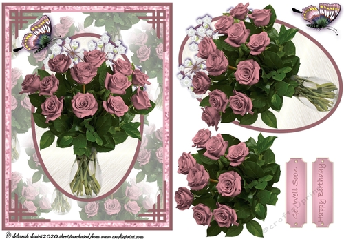Pink Floral Vase