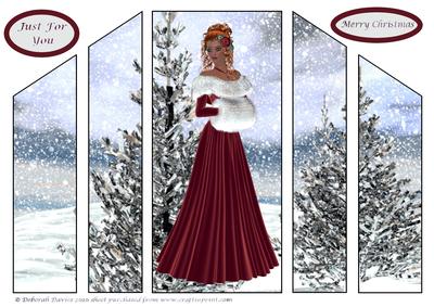 Stunning Ruby Christmas Theatre Fold Card