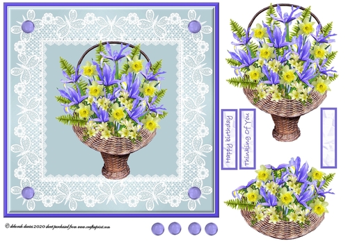 Blue and Yellow Florals