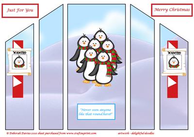 Wanted Penguin Theatre Fold Card P.1