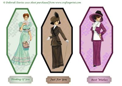 3 Vintage Framed Ladies