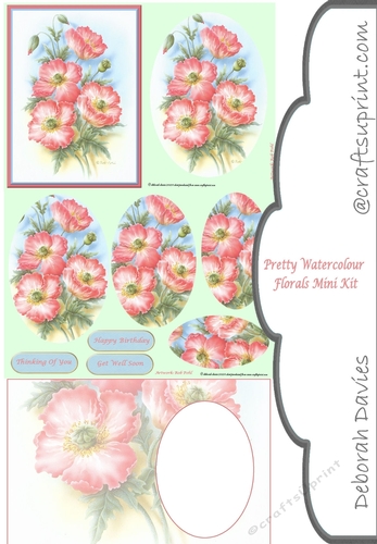 Pretty Watercolour Florals Mini Kit