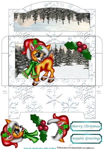 Winter Baby Reindeer Money Pocket
