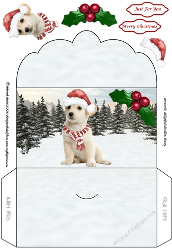 A Puppy Christmas Money Wallet