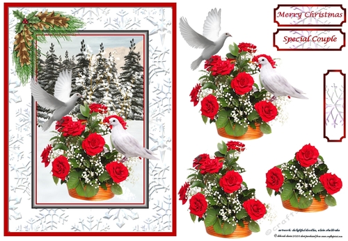 Christmas Love Birds