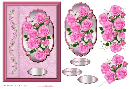 Pink Framed Roses
