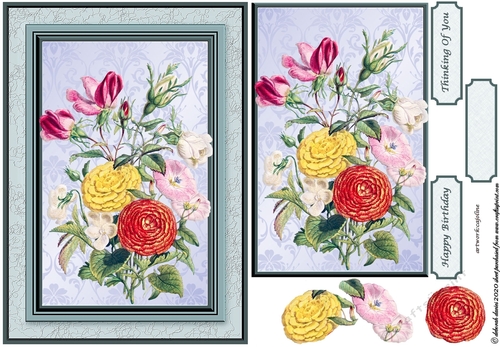 Framed Vintage Florals