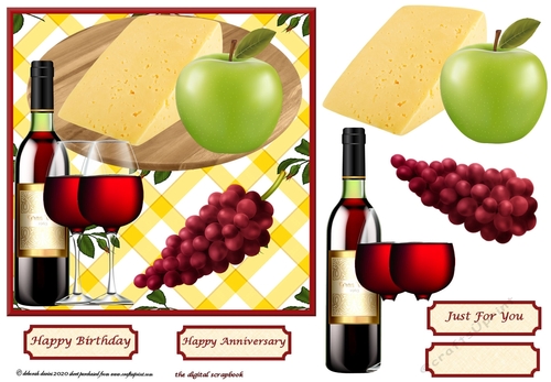 A glass of wine with cheese