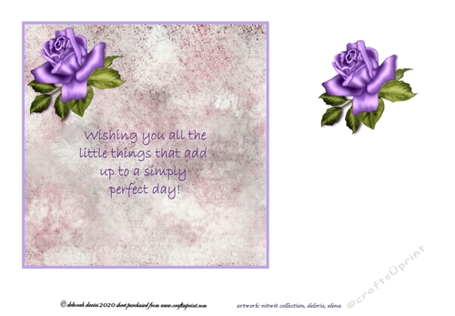 Lovely Lilacs - Insert & Birthday Verse