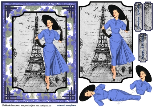 50s Paris Lovely in blue