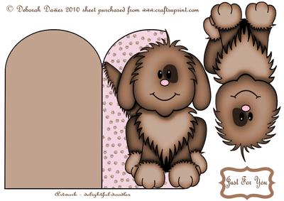 Scruff the Dog Shaped Card