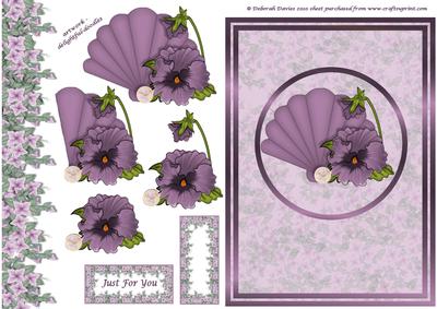 Lilac Floral Fan Step by Step