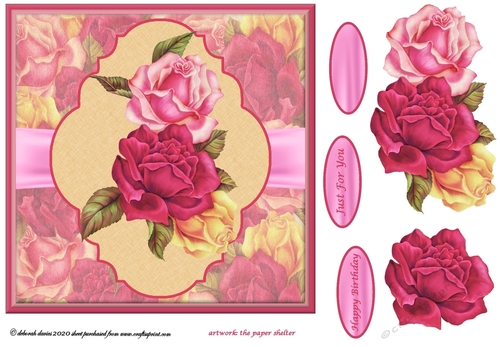 Framed Vintage Roses