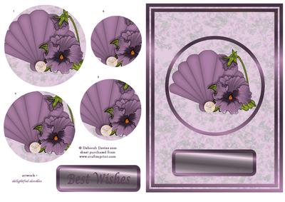 Lilac Floral Fan