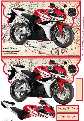Fast Bike Envelope Card