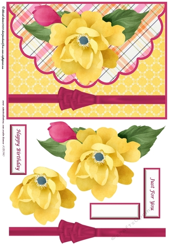 Golden Floral Envelope Card