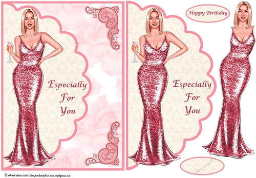 Pink Glamour Envelope Card