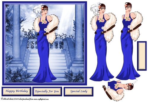 Deco Lady in Blue