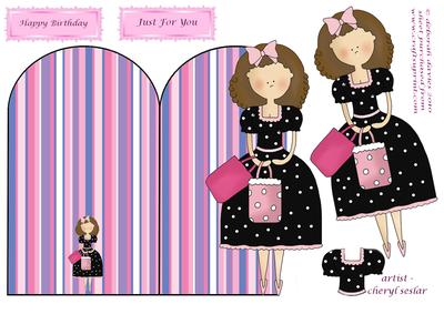 Bag Lady Shaped Card