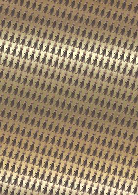 Taupe Lady on Gold Vellum