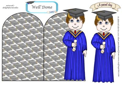Male Graduate Shaped Card