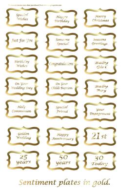 Gold Sentiment Plates