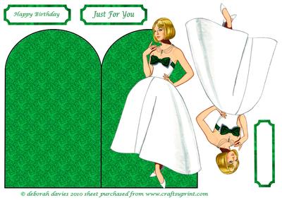 My Prom Dress Shaped Card