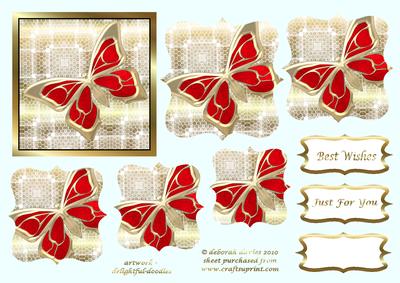 Stunning Metalic Red Butterfly